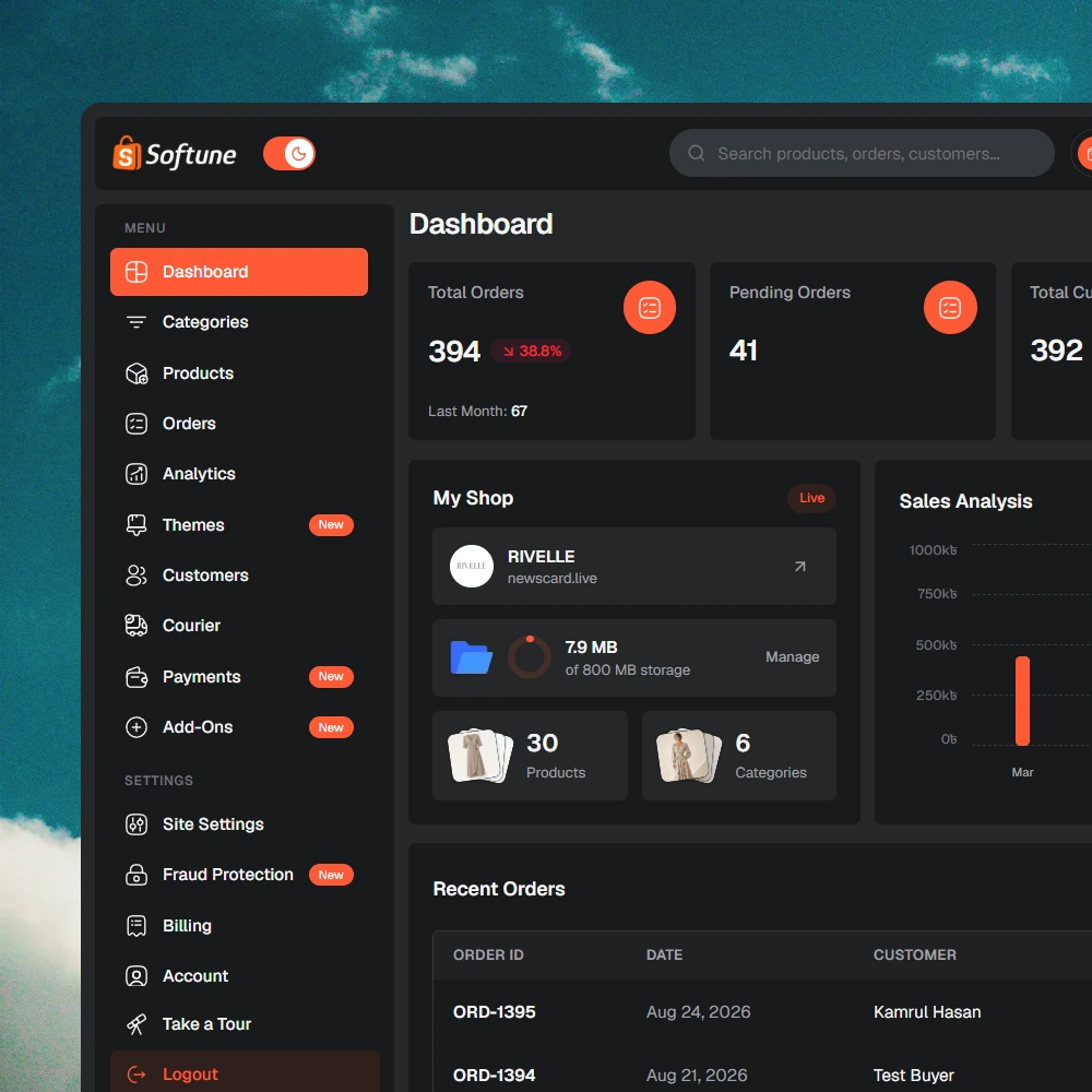 SoftuneBD Enterprise custom ecommerce storefront
